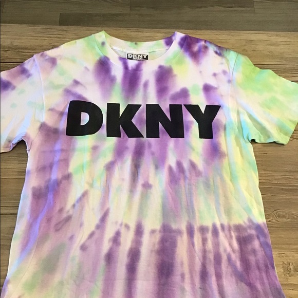 Vintage Tye-Dye DKNY Logo Tshirt - Picture 4 of 9